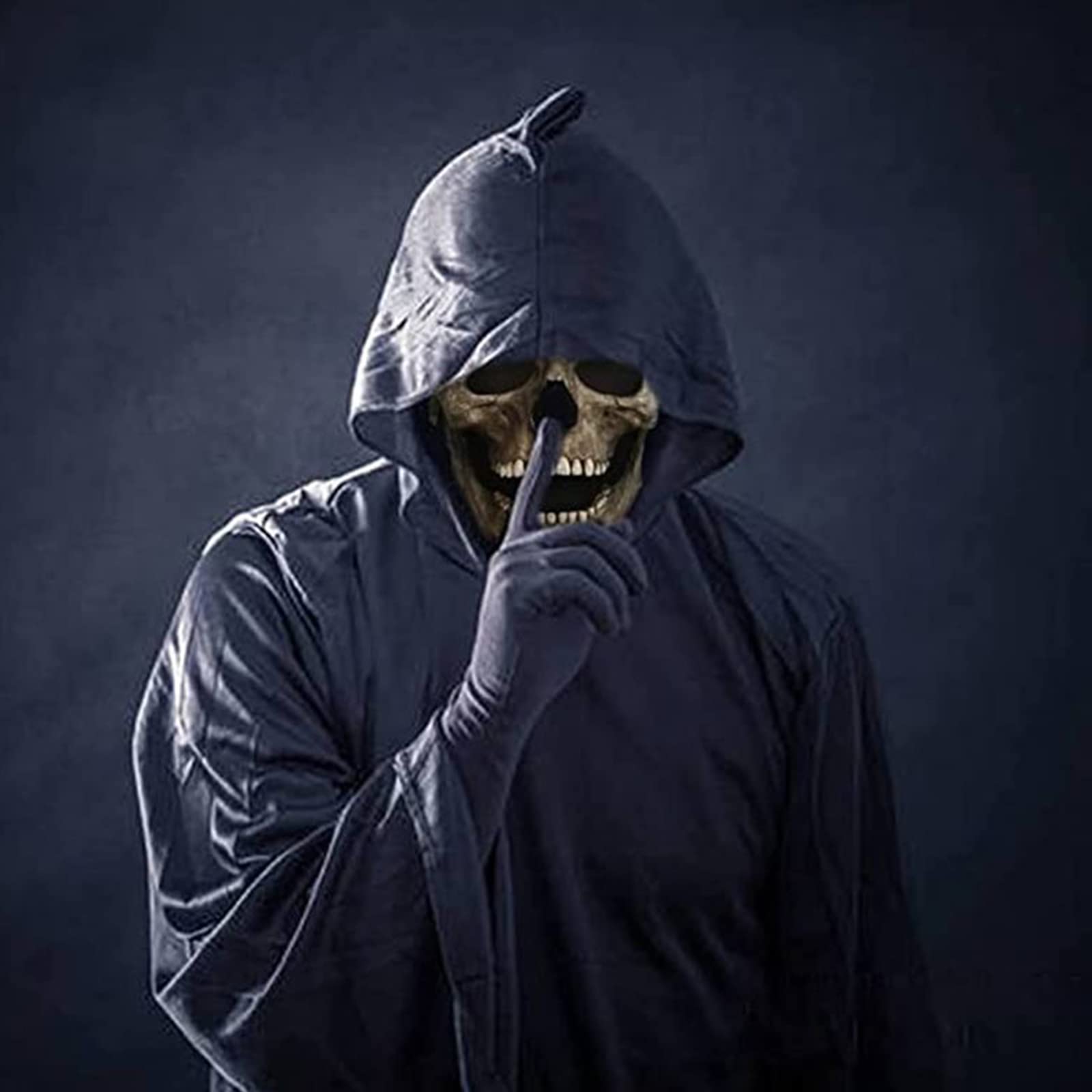 ALNILK Maschera Teschio Di Halloween, Maschera Teschio Pieno Facciale, Lattice Maschera di Halloween Maschera Spaventosa Maschera di Halloween per Adulti, Uomini e Donne Cosplay Copricapo