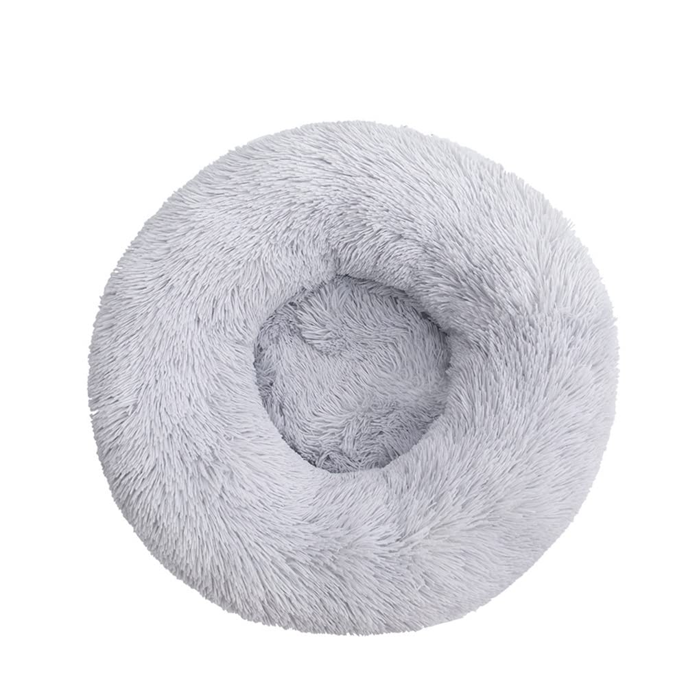 Lit apaisant pour chien et chat en fausse fourrure moelleuse anti-stress