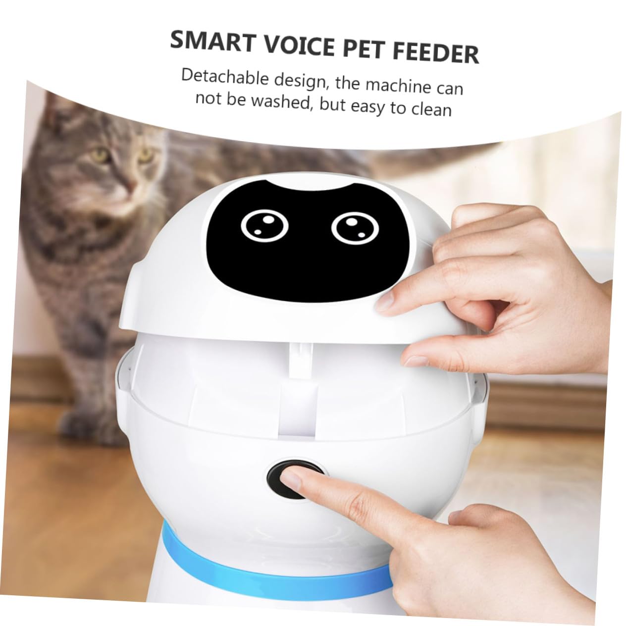 SUPVOX Comedero Automático Inteligente para Mascotas con Temporizador Digital, Acero Inoxidable 3.5l, para Gatos y Perros, Alimentación Programada En Casa y Tienda