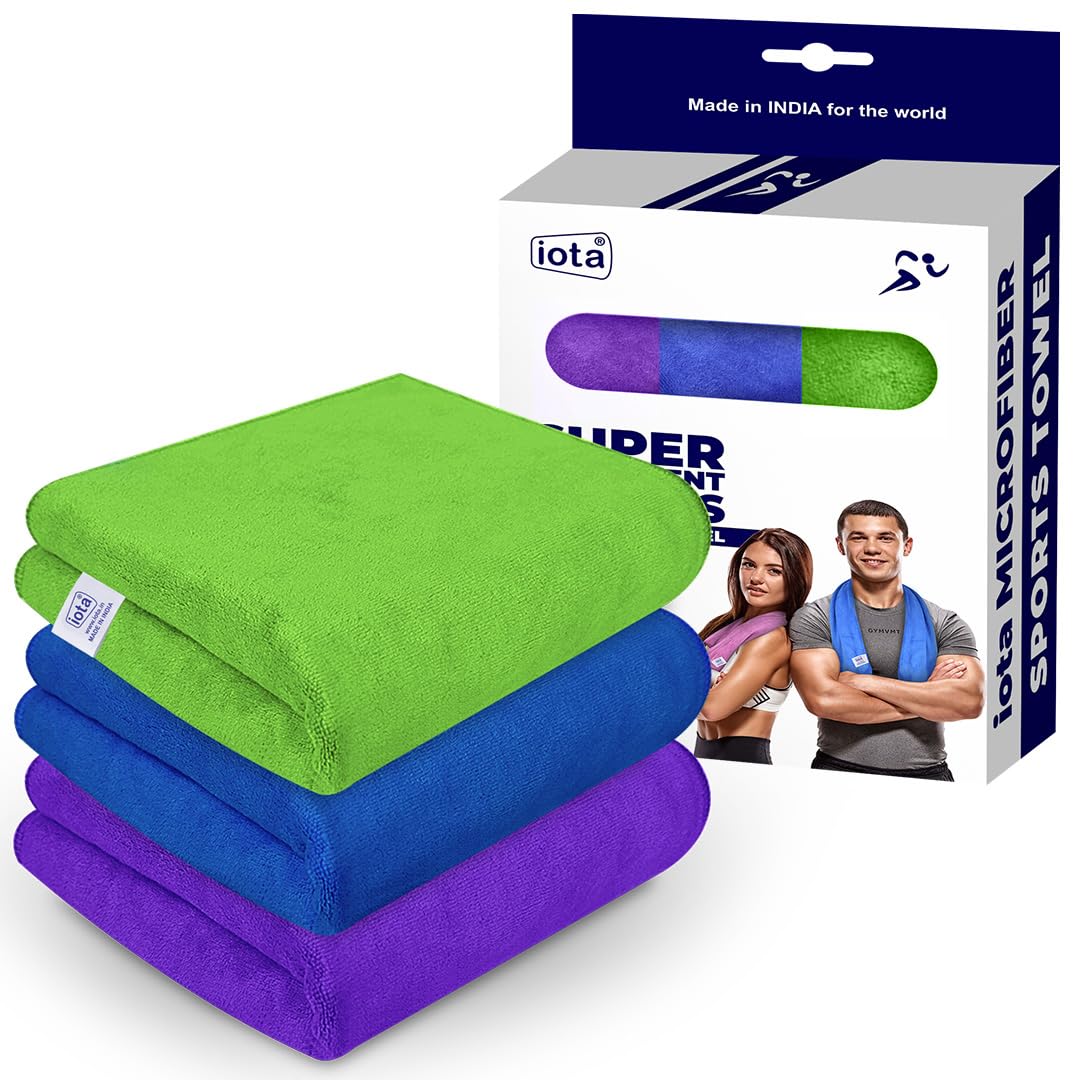 iota Sports Microfibre Towel (Large), Towel for Bath, Towel for Gym, Spa, Swimming, Fabric, Quick-Dry, Extra Absorbent, Lightweight, Lint-Free, Reusable, Odour-Resistant (Pack of 3)-image-25