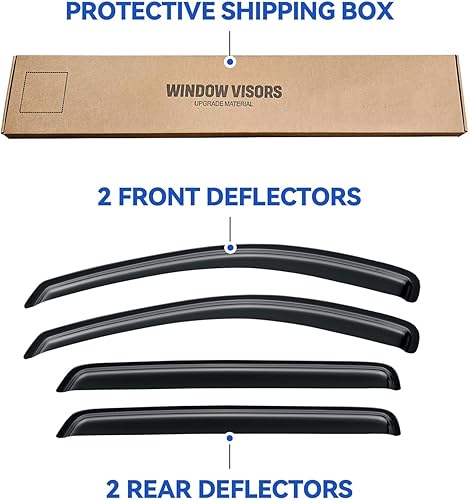 Miniatura 181 de Visores protectores de lluvia para ventana, deflectores de viento de canal exterior