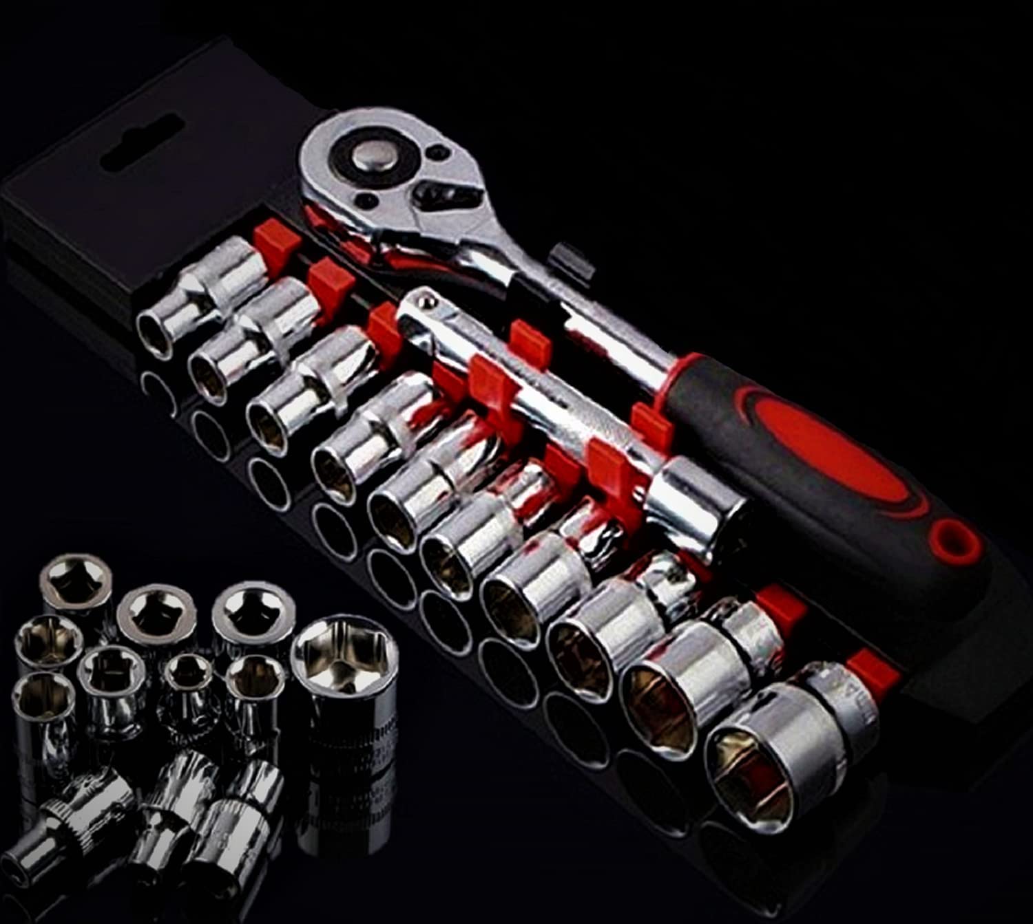 Socket Wrench Set 1/2-Inch,Hex Wrench Set,CR-V Drive Ratchet Spanner Common Sockets With 1/2" Driver Socket Wrench Extension Sliding Bar T-handle Spanner Car Repair Tool (12 in 1 socket set) (B0D3J6ZXCK) Amazon Price History, Amazon Price Tracker