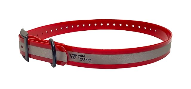 wild Tracker, Collar, Modelo X-PERT Reflect, Color Rojo, Banda Reflectante Ancha