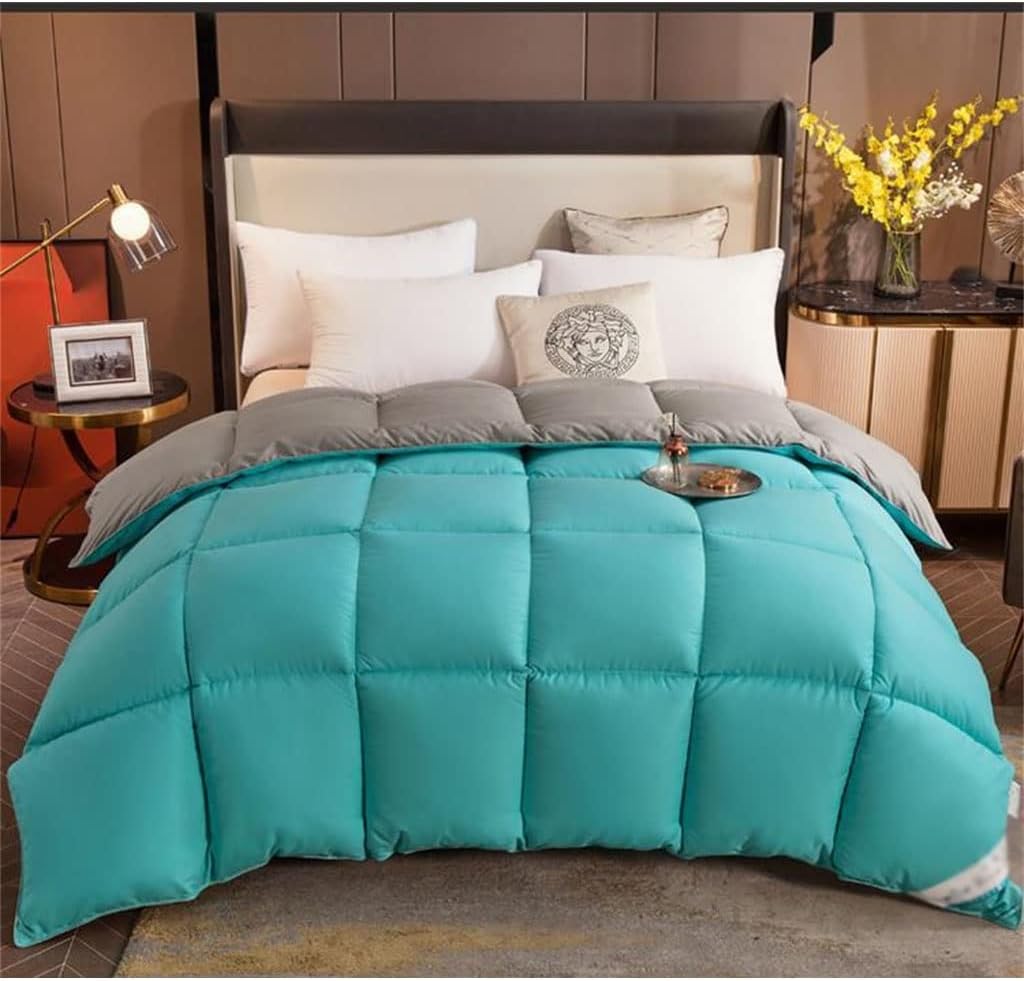 Cotton Goose Down Quilt Quilt King Queen Full Size Quilt Winter Thick Blanket(220x240cm 5kg)