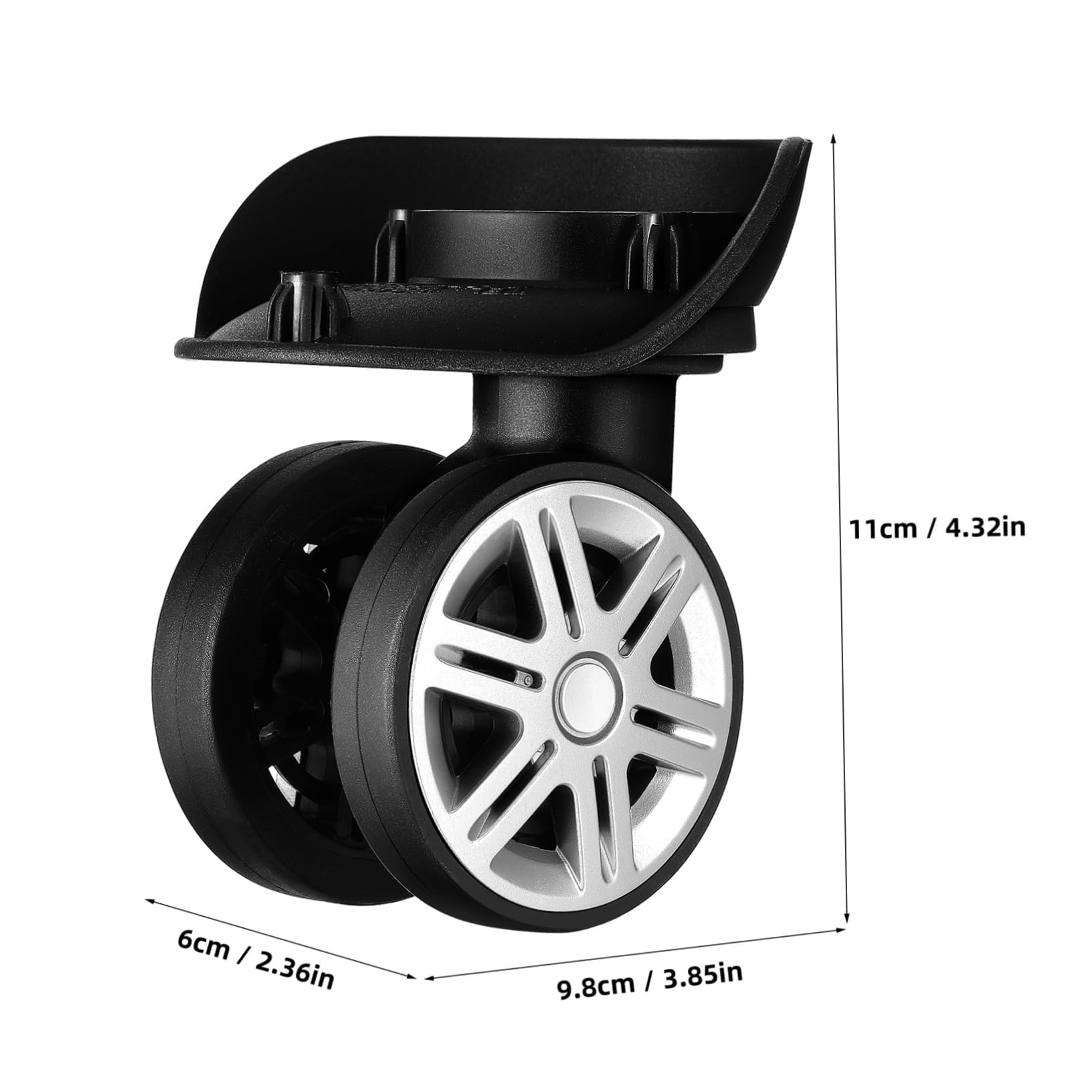 Kofferrollen ZubehöR - 2 Paar StrapazierfäHige Trolley RäDer GeräUscharme Und Flexibel FüR Verschiedene Koffer Modelle - 11X9.8X6Cm