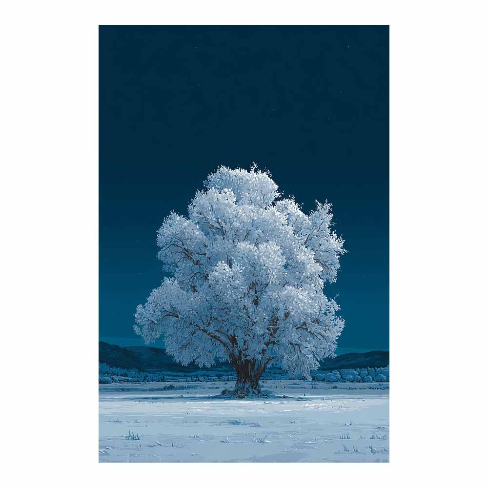 HOQIU Tree Wall Art Pastel dusk tree artwork, home canvas prints, for Bathroom Living Room Bedroom(Multicolor)-70x100cm Unframed