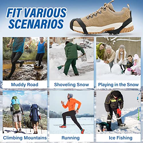 Crampons en silicone et acier inoxydable durables pour bottes de neige