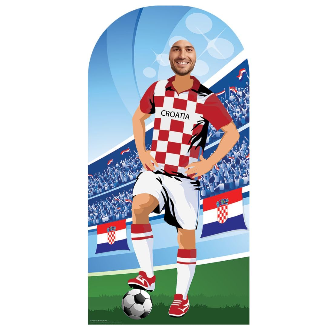 Croatia (World Cup Football Stand-in) Adult Size 6ft /190cm Tall with Free Mini Destop Cut Out — image 1