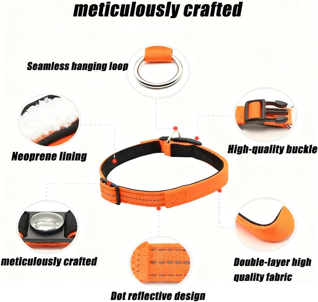 Magnetic Dog Collar,Double-Layer Fabric,Adjustable Breathable and Reflective Design,Fit Dogs and Cats of Different Sizes,Quickly & Easily Restores Mobility (bl+bl)