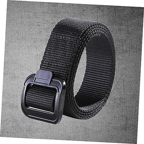 PartyKindom Men's Nylon Belt Quick Release Belt for Outdoor Sports Casual Wear Climbing Hiking Durable Black Design3