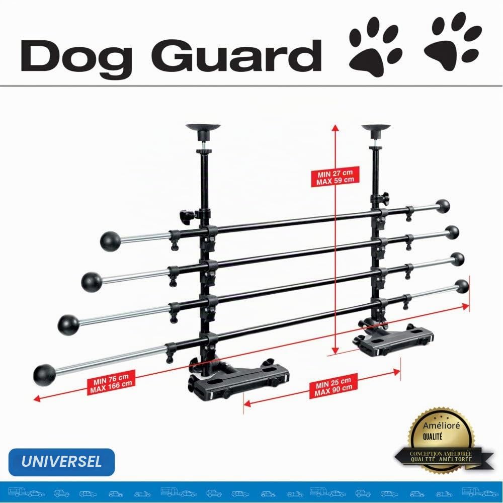 CAR+ Grille de séparation métallique ajustable pour chien