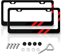 Vista 1 de 2 PCS Marcos de Matrícula Mate de Aleación de Aluminio Portacubiertas de Matrícula Compatible con Todas las Cubiertas Universales de Matrícula