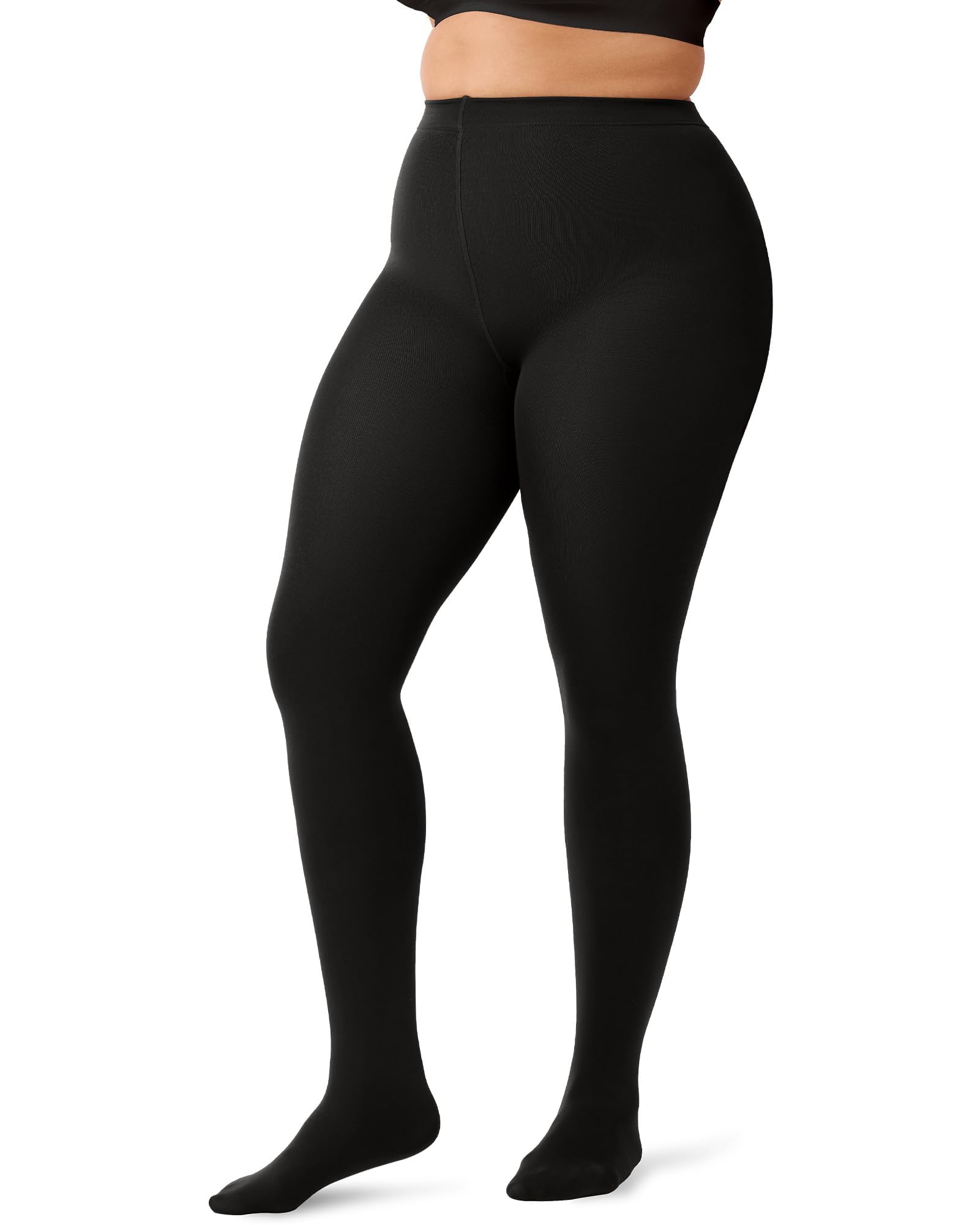 OEAK Collant da donna foderati in pile per taglie forti, termici, caldi, spessi, opachi, controllo della pancia, collant a vita alta