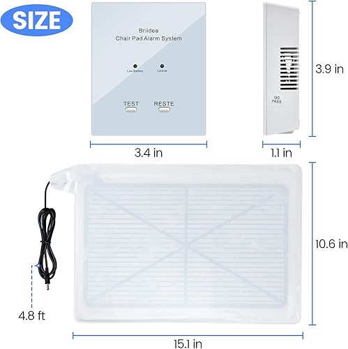 Miniatura 6 de Alarma de silla para pacientes ancianos con demencia, alarmas de silla briidea y prevención de caídas para ancianos, doble protección de iluminación