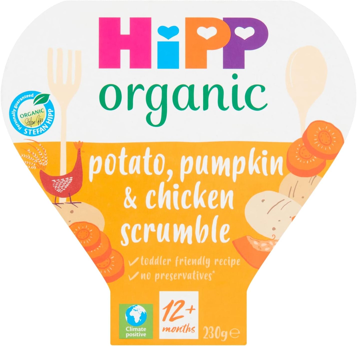 Hipp Organic Potato, Pumpkin & Chicken Scrumble 12+ Months, 230g