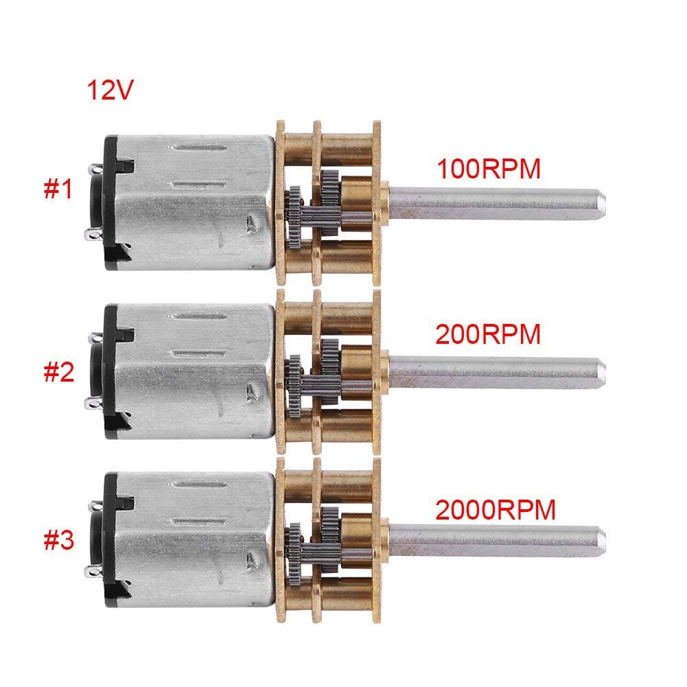 Produktbild von DC 12 V Getriebemotor – 100 U/min, Metallgetriebe – Für Roboter, DIY, Modellbau