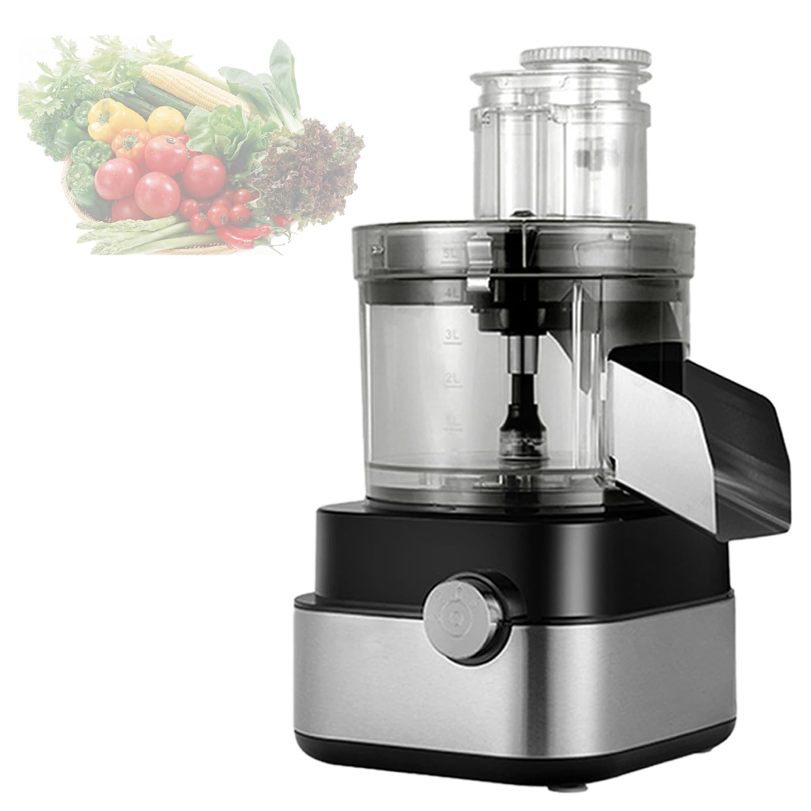 Vickyyy Commercial Vegetable Chopper, 600W Multifunctional Professional Grater for Cheese, Vegetables and Fruits