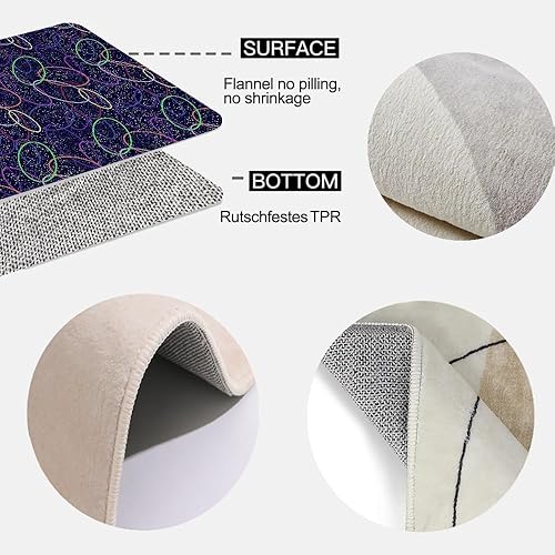 Miniatura 5 de Alfombras retro de los años 80, 5 x 7 pies, Funky 90S, alfombra de área de juegos arcade para sala de estar, tapetes antideslizantes para el