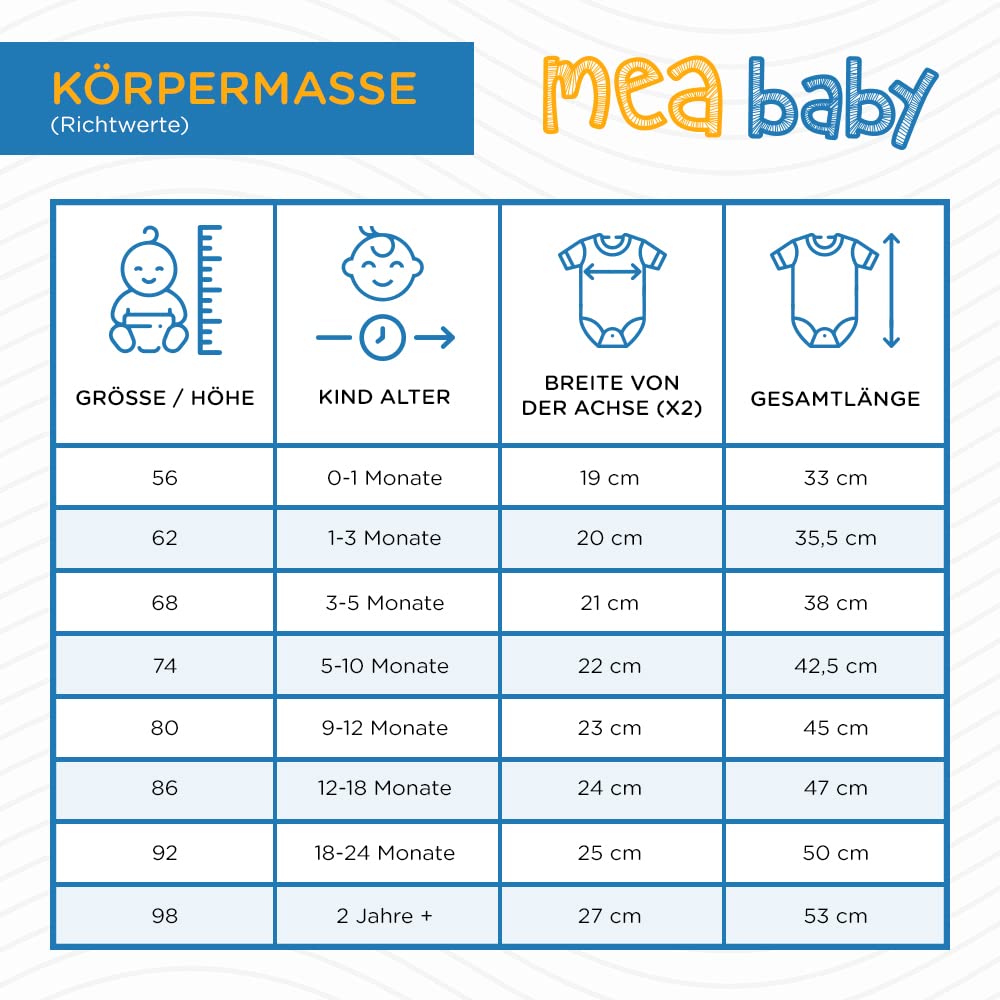 MEA BABY niemowlęce body z długimi rękawami unisex z nadrukiem, opak. 5 szt. Body dla niemowląt dla chłopców Body dla niemowląt dla dziewczynek (62)