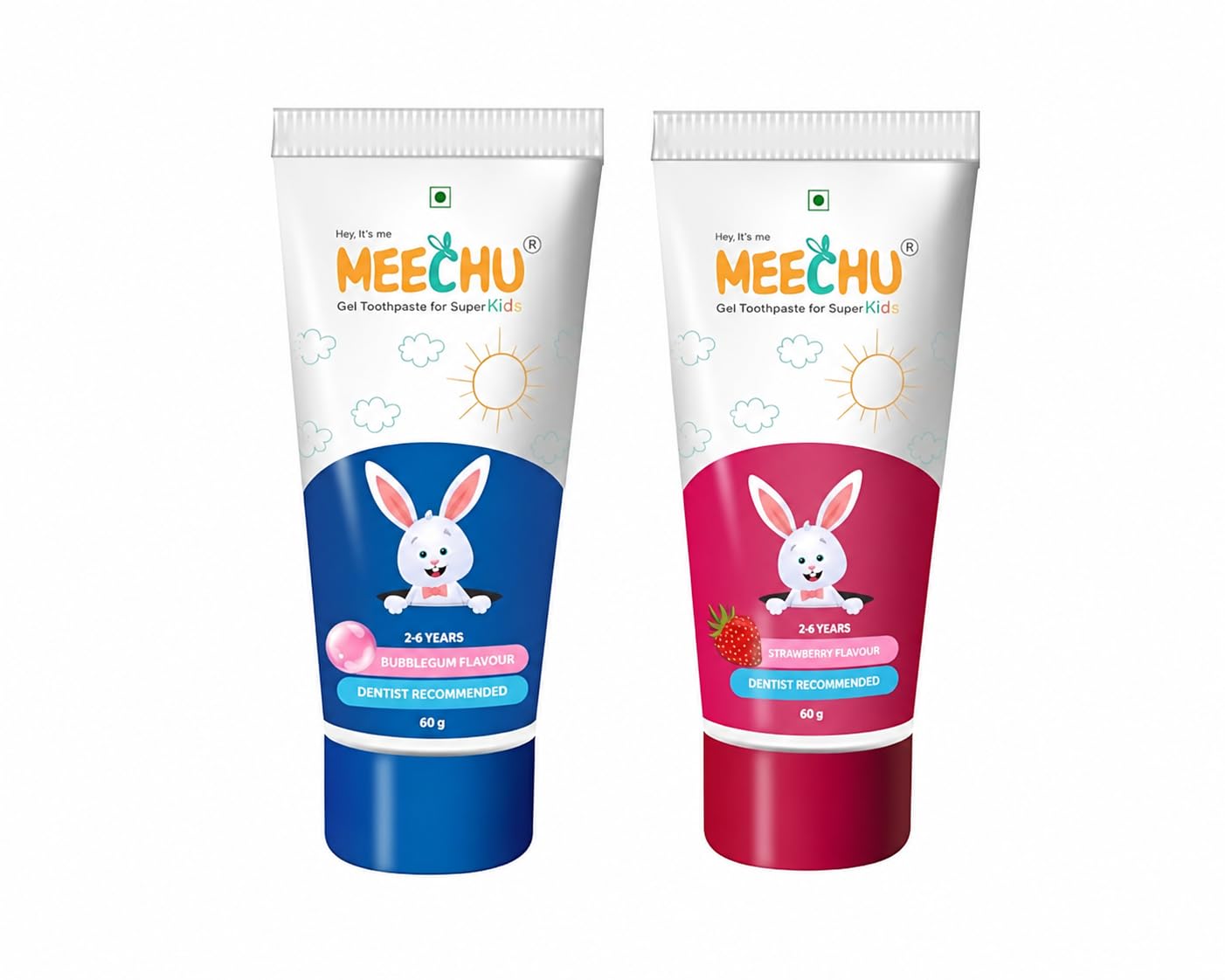 Baby Toothpaste, Bubblegum Flavor & Strawberry, 80g (Pack of 2) | Fluoride Toothpaste for Kids,-image-3