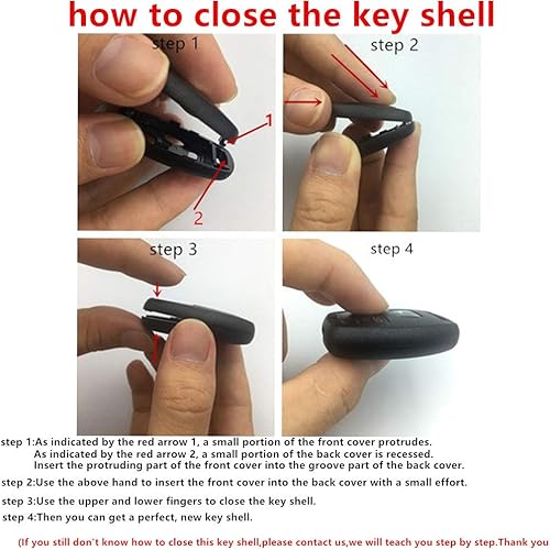 Miniatura 5 de Funda para llavero Honda CR-V Odyssey Accord Crosstour Civic CR-Z, repuesto sin llave con destornillador (2+1 botón, 2 piezas)