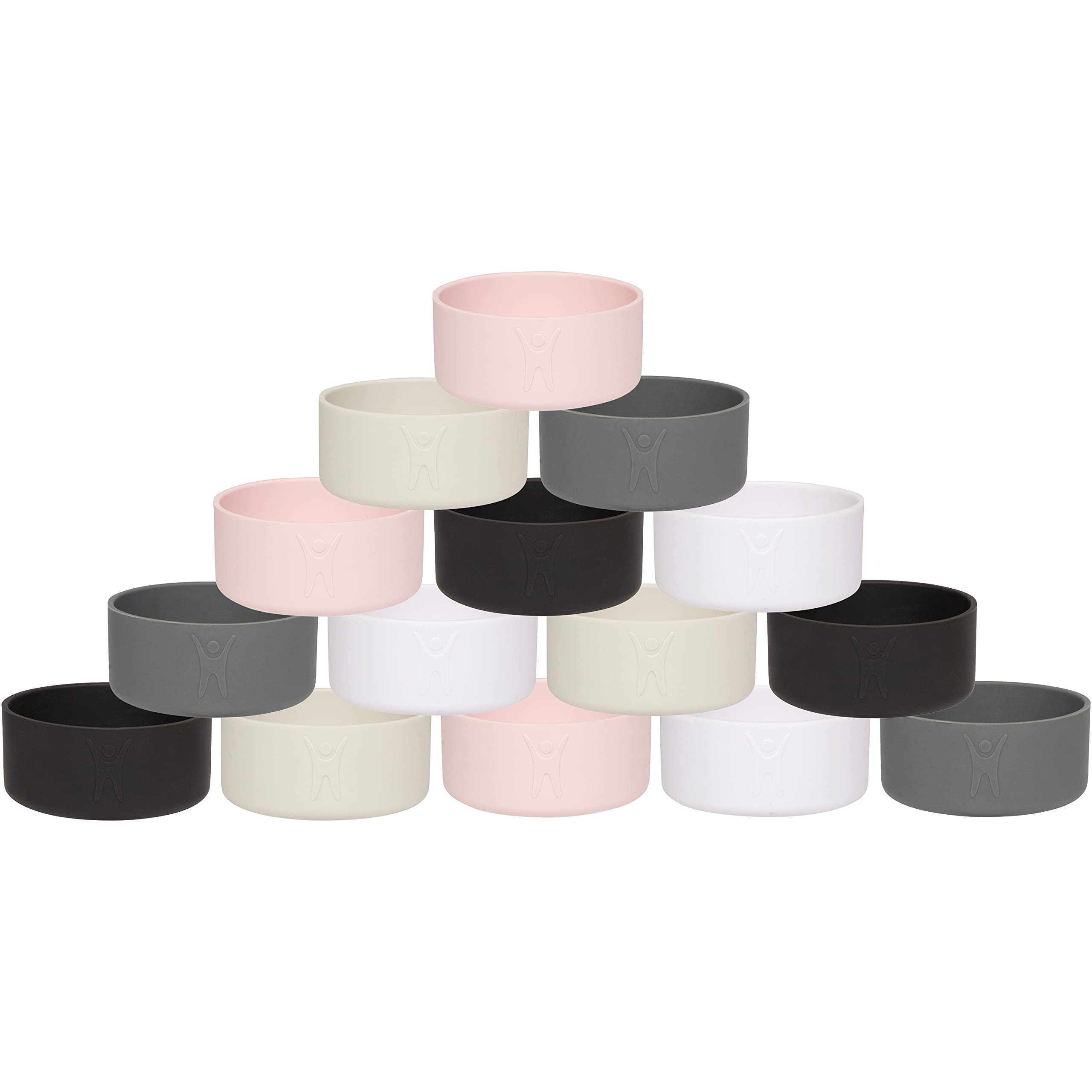 Healthy Human Paraurti protettivo in silicone per bottiglie di boccale – Adatto per bottiglie da 16 once e 22 once. Senza BPA, fondo antiscivolo in silicone, copertura per stivale, beige