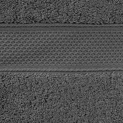 Maura Turkish Hand Towel Set 6 Pack For Bathroom - Soft, Thick, Plush & Super Absorbent Luxury Hotel & Spa Quality Oversized Cotton Hand Towels - Enhance Your Bathroom - Space Gray #TOP3