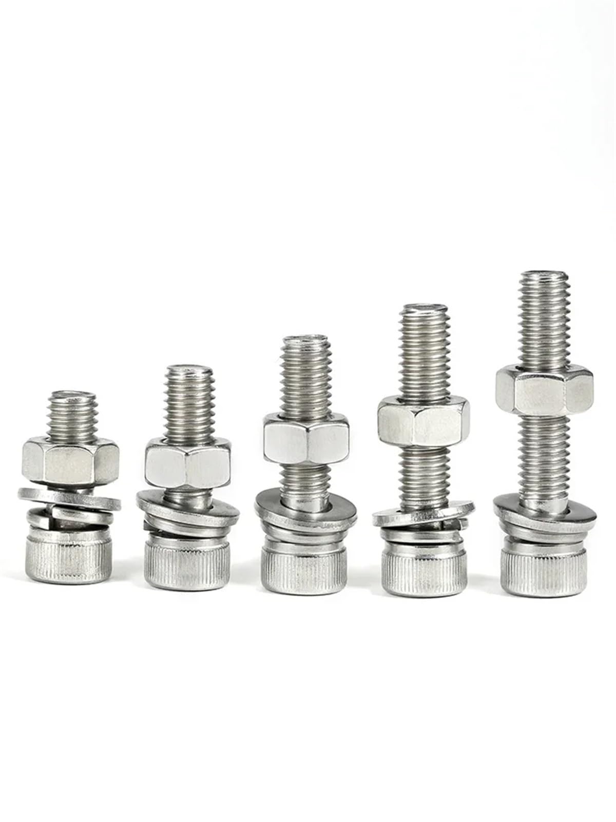 5 Vis Titane M6x15mm Tête Cylindrique Six Pans Creux – DIN912, Filet Complet