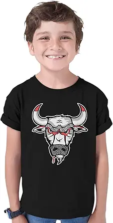 SNELOS Youth Kids Sneaker Matching Graphic T Shirt – The Bull Inspired Streetwear Tee for Boys and Girls