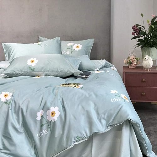 Miniatura 3 de Juego de cama de 4 piezas, seda lavada de verano, funda de edredón de seda de cuatro piezas de seda desnuda para dormir hielo Tencel