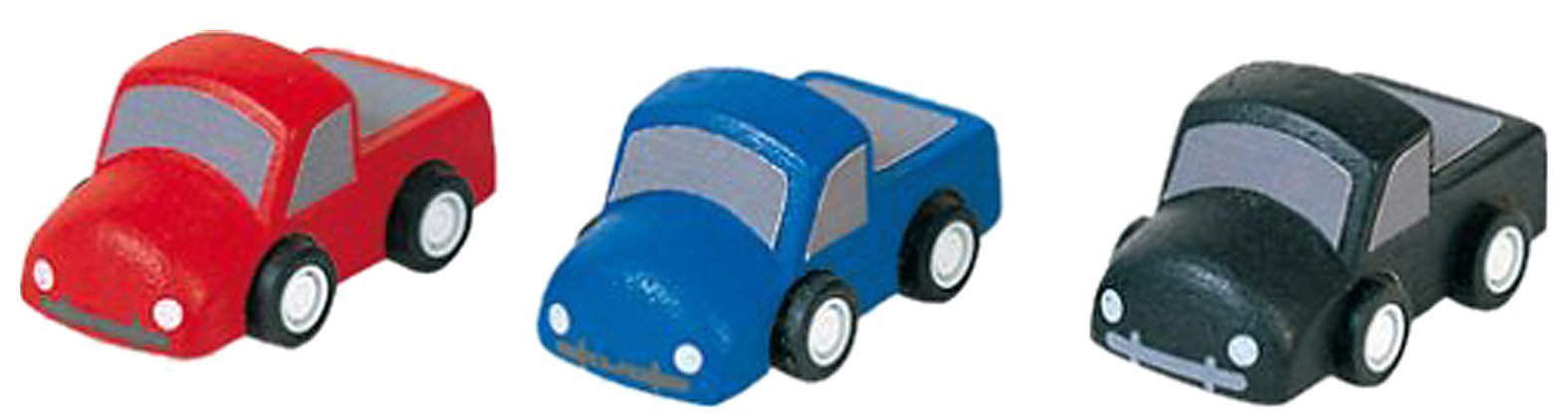 Plan Toys Set of 3 Wooden Mini Trucks
