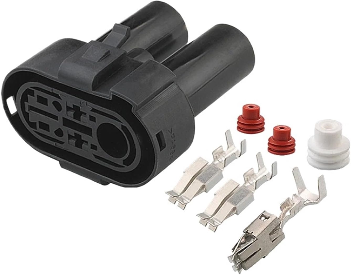 2Set Automotive Connector DJ7031-6.3/9.5-21 Female 1H0973204A Compatible With Car Harness Connectors 3Pin With Terminal