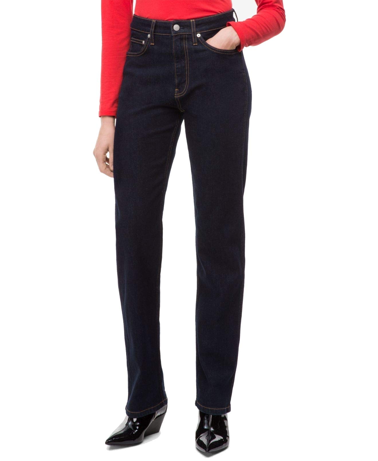 Calvin Klein Jeans Womens Denim High Rise Jeans
