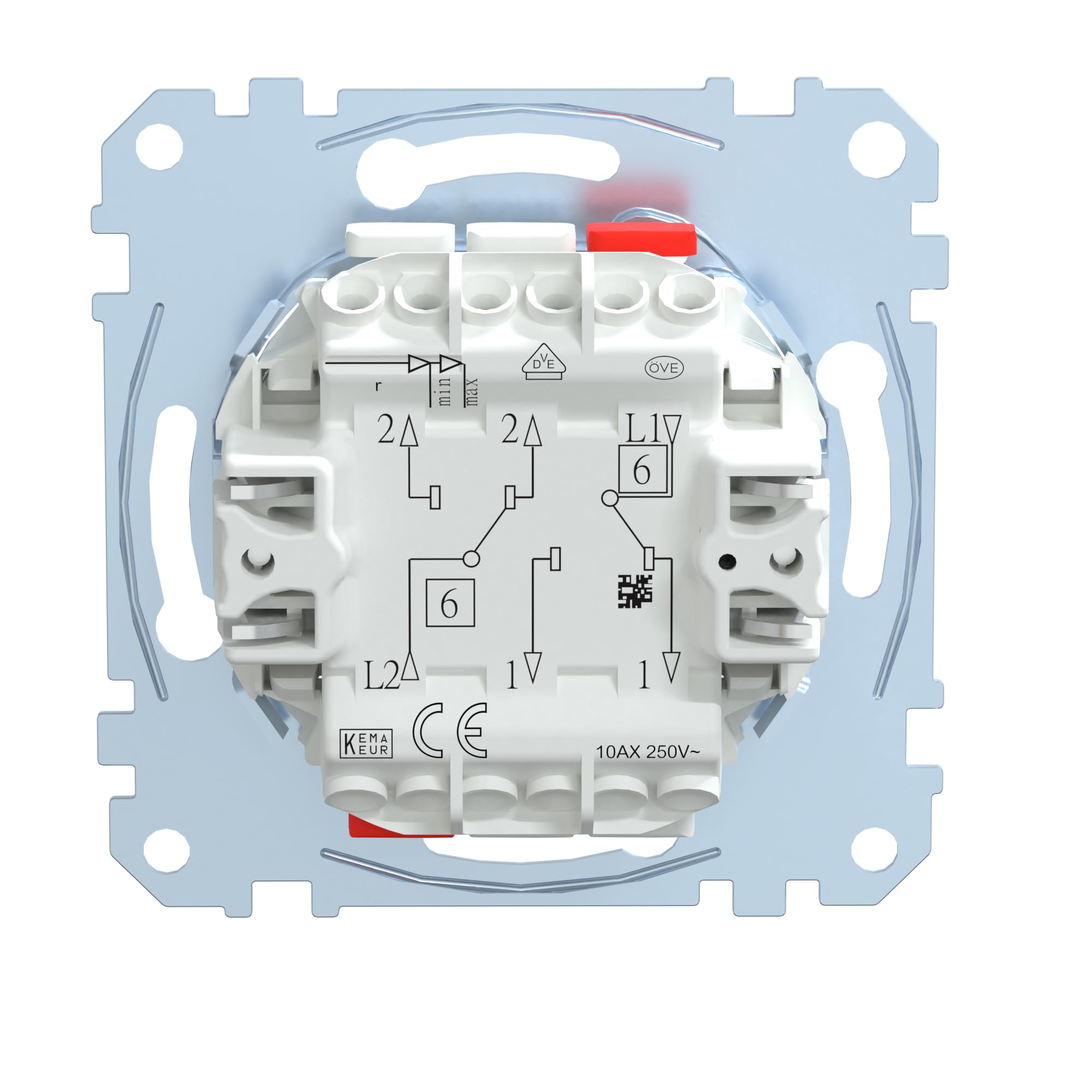 Schneider Electric Merten MEG3126-0000 wkładka przełącznika podwójnego, 1-biegunowa, 10 AX, AC 250 V, zaciski wtykowe