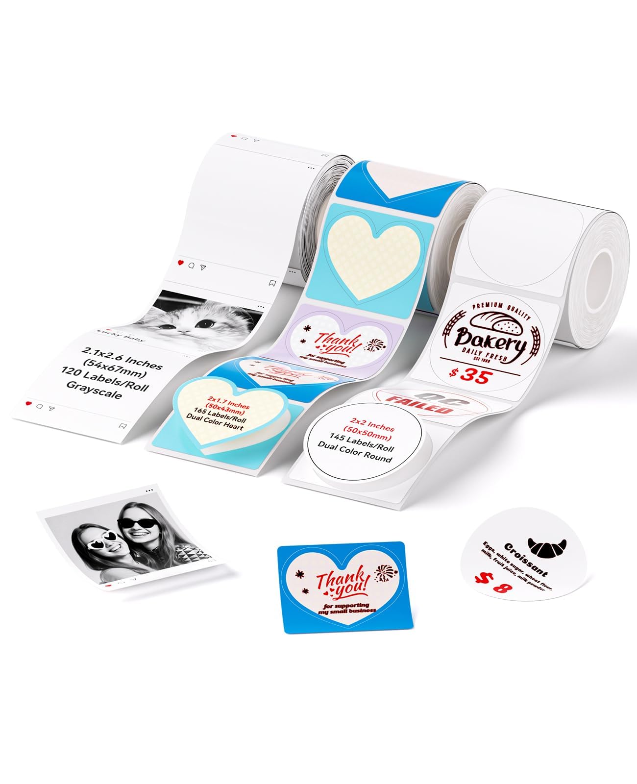 NIIMBOT 3 Roll Labels Only for B1 Pro/B2 Pro/B21 Pro Label Maker