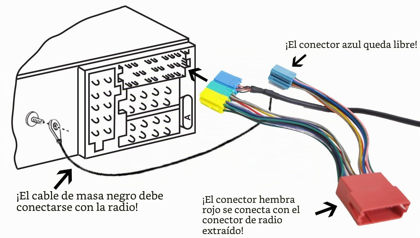 Interfaz de audio Bluetooth para 8 pines Mini ISO Audi: Chorus 2, Concert 2, Symphony 1/2, Navigation Plus 1/2, RNS de D - - - - VW: MCD, MFD, Gamma 5.