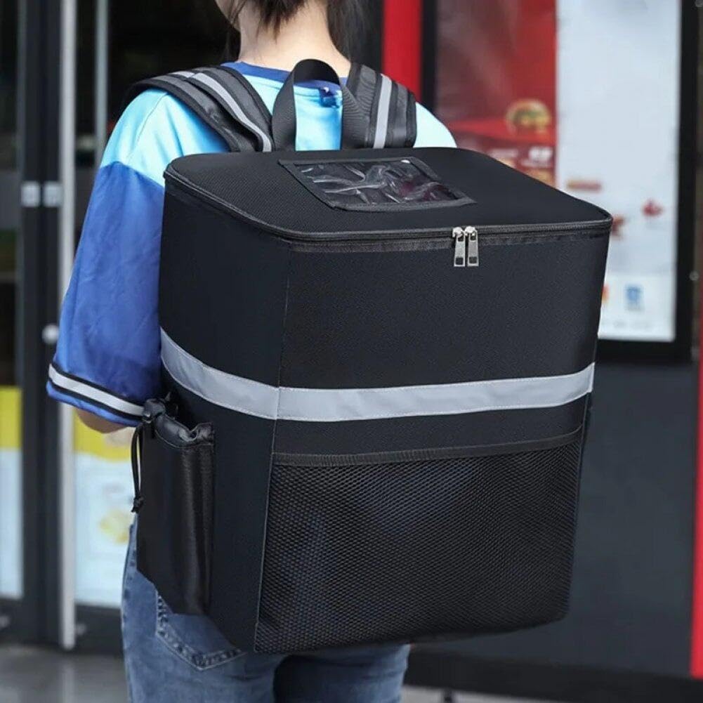 3 Stück Isolierte Lebensmittel-Tasche 35 Liter - Wiederverwendbar Mit Reißverschluss Für Lieferung & Picknick