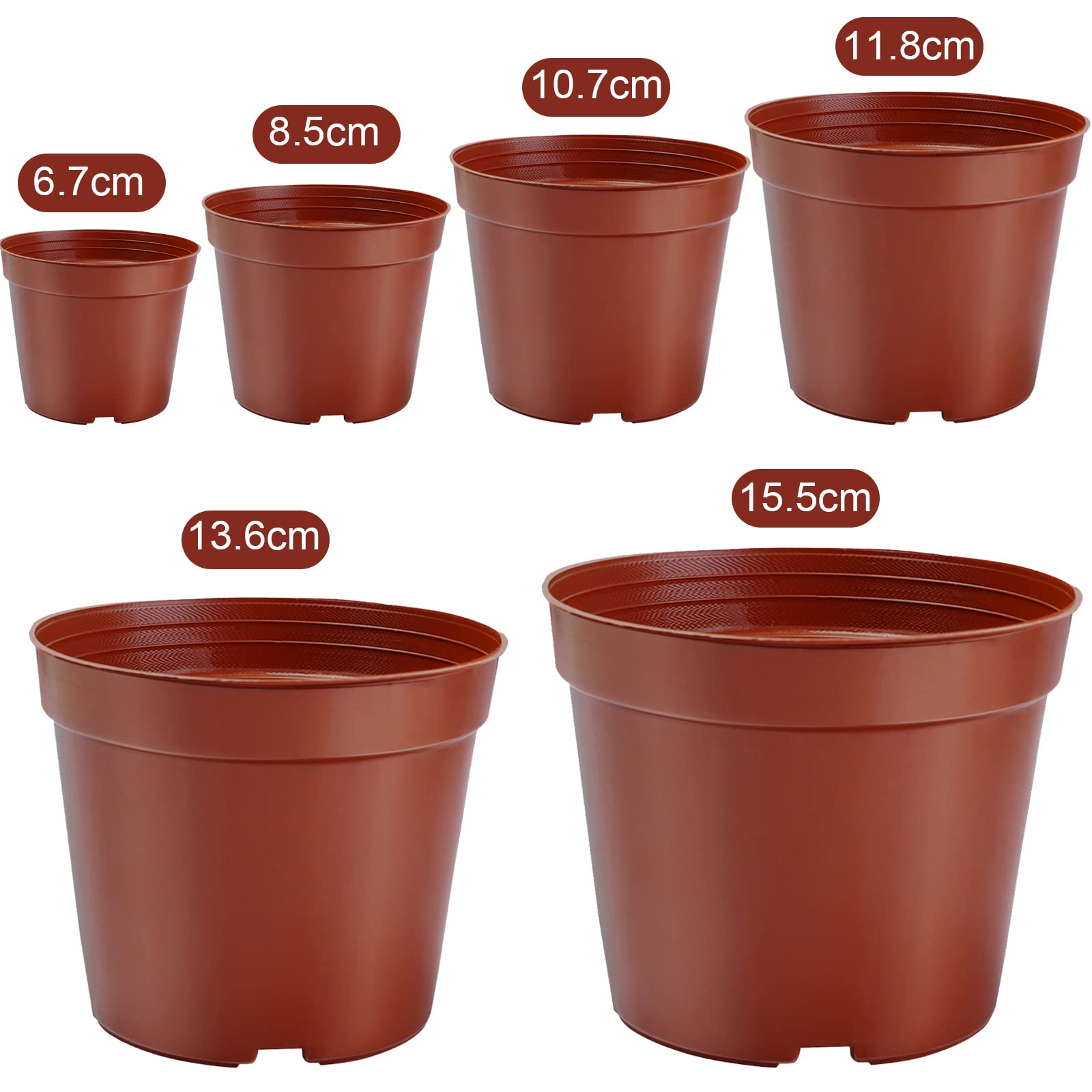 CHOYCLIT 100 pezzi 10 cm vasi per piantine in plastica, morbidi e deformabili, non facili da rompere