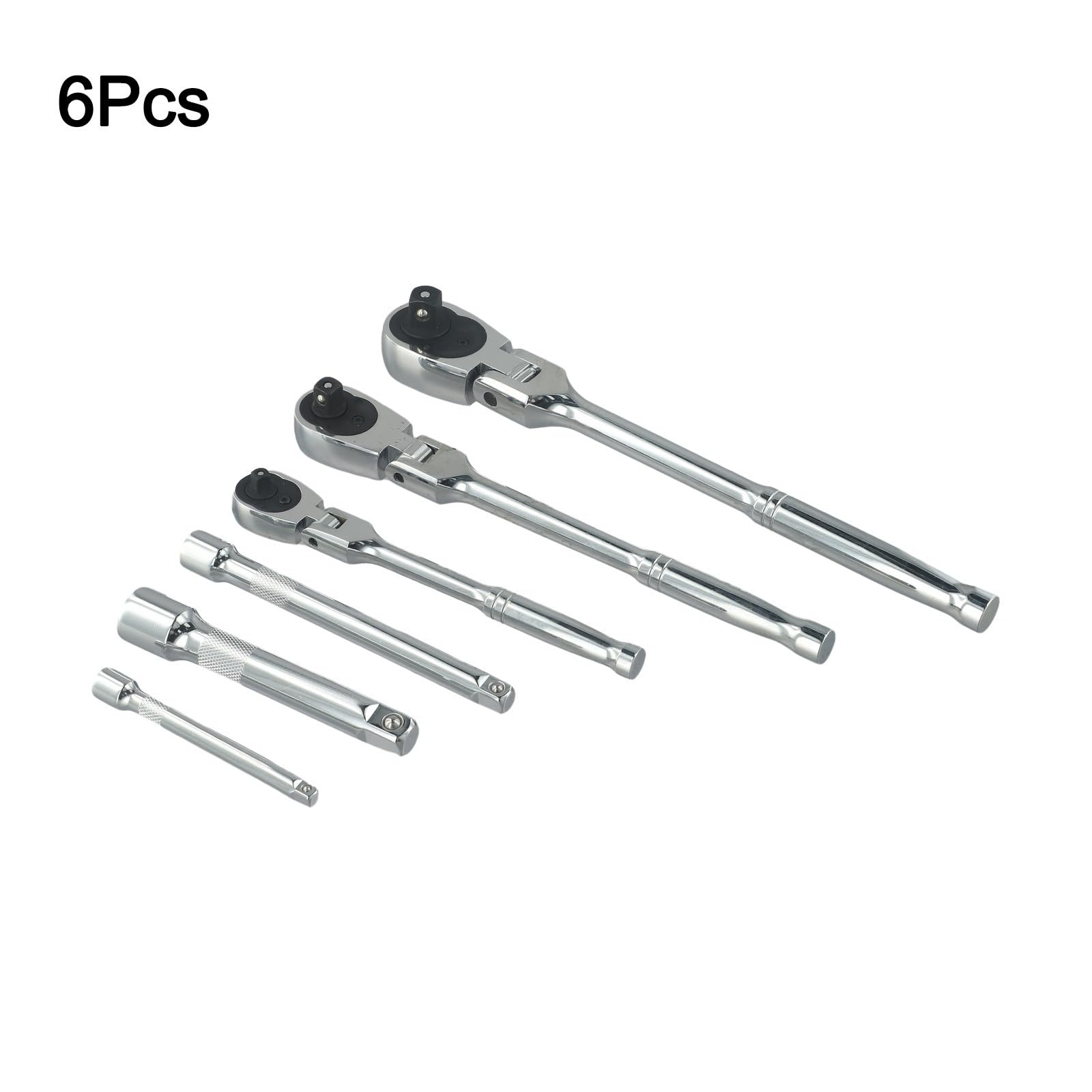 14 38 12 Zoll Antriebskopf Ratschenschlüssel Set 6-teilig 72 Zähne Schwenkverlängerung Kit Mechanik
