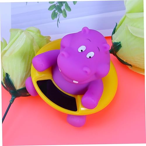 Miniatura 7 de Totority Termómetro de baño flotante para hipopótamo de dibujos animados Medidor de temperatura de baño para piscina segura y bañera termómetro de