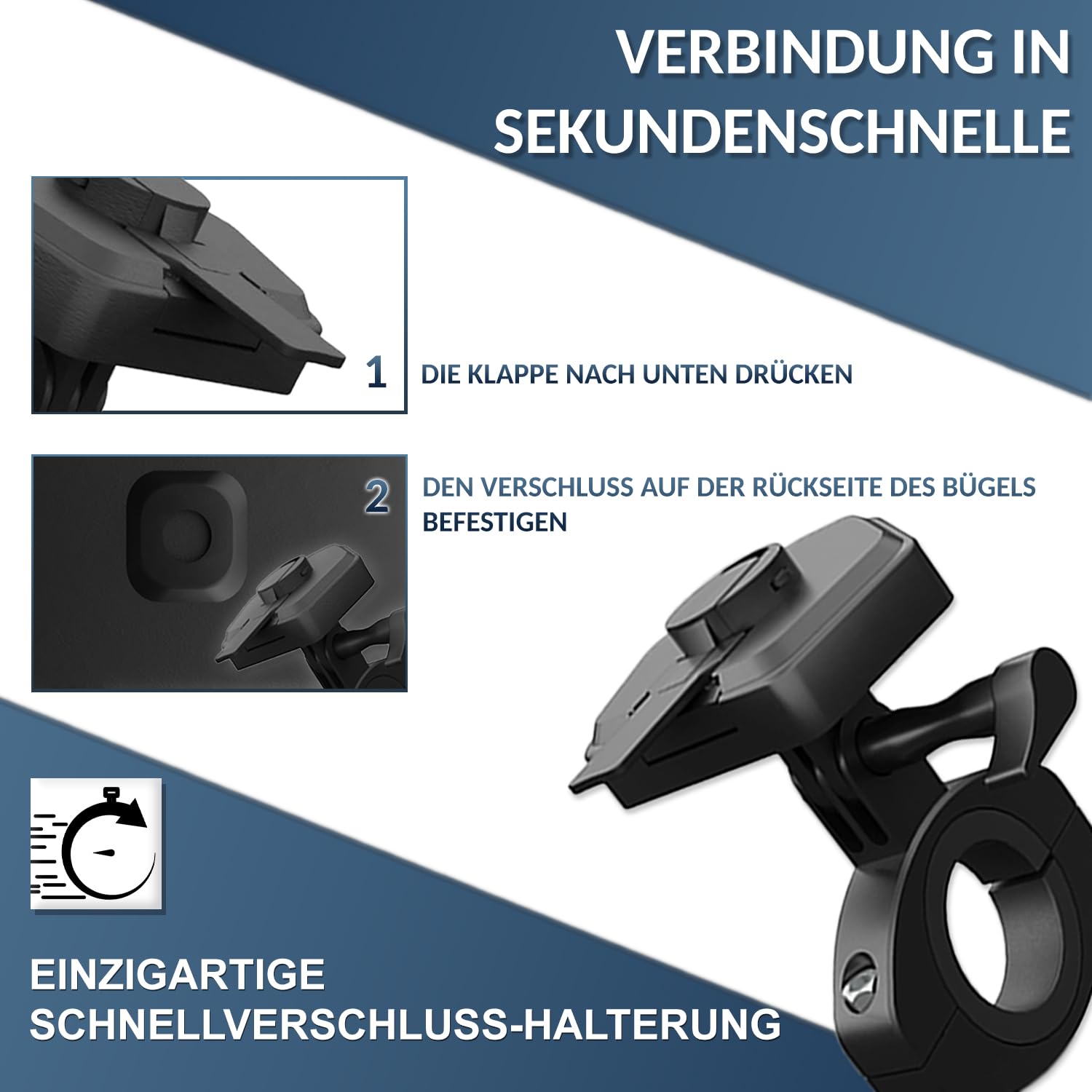 Motorrad handyhalterung wasserdicht mit Ladegerät 2.1A Schnellverbindung Handytasche mit Blendfreies Visier gültig für Smartphones bis 7,5" unzerbrechliche Lenkerhalterung