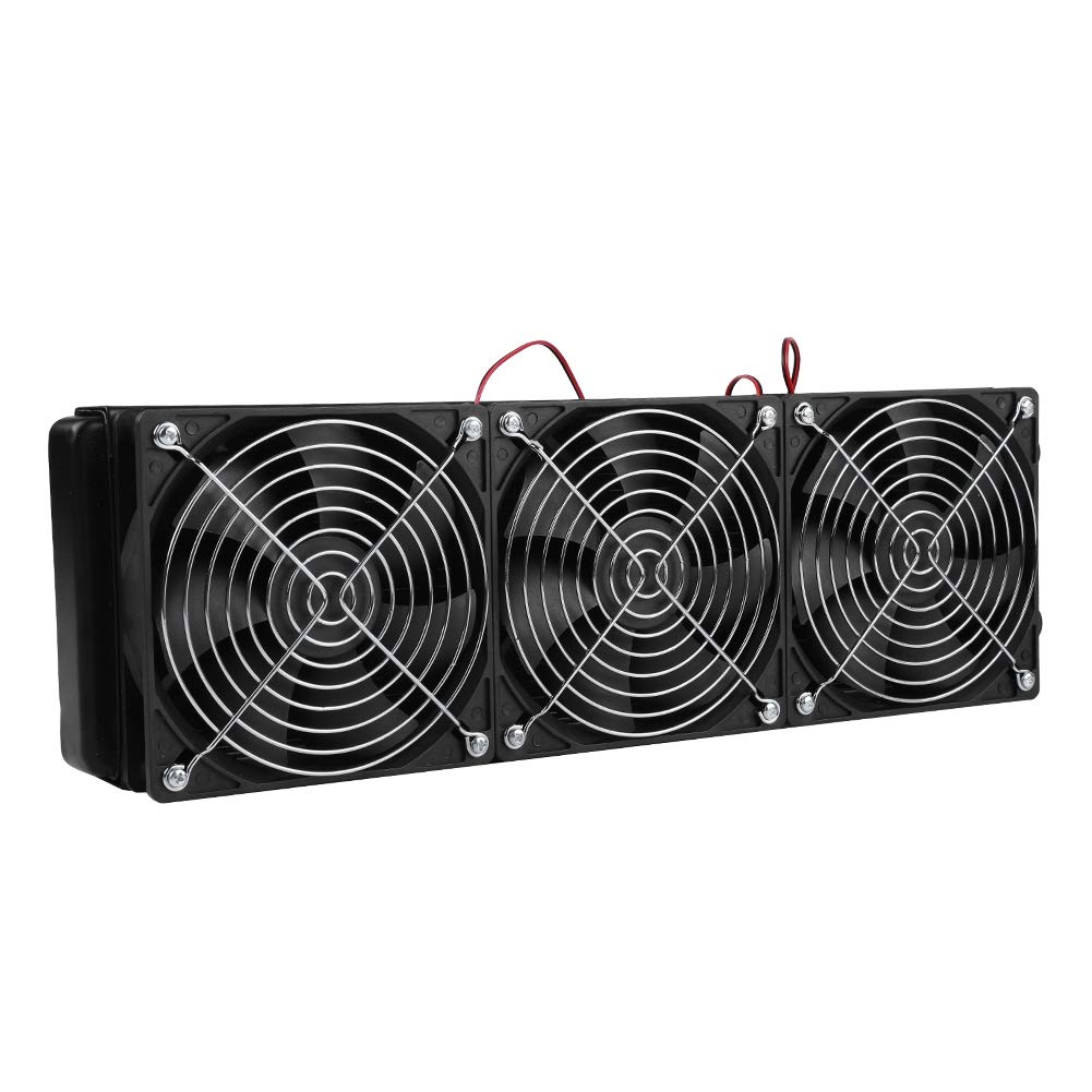 Radiador de refrigeración por agua para CPU con rosca G1/4, intercambiador de calor de aluminio de 18 tubos, incluye ventilador de 120 mm para refrigerador líquido de CPU, gabinete (360 mm)