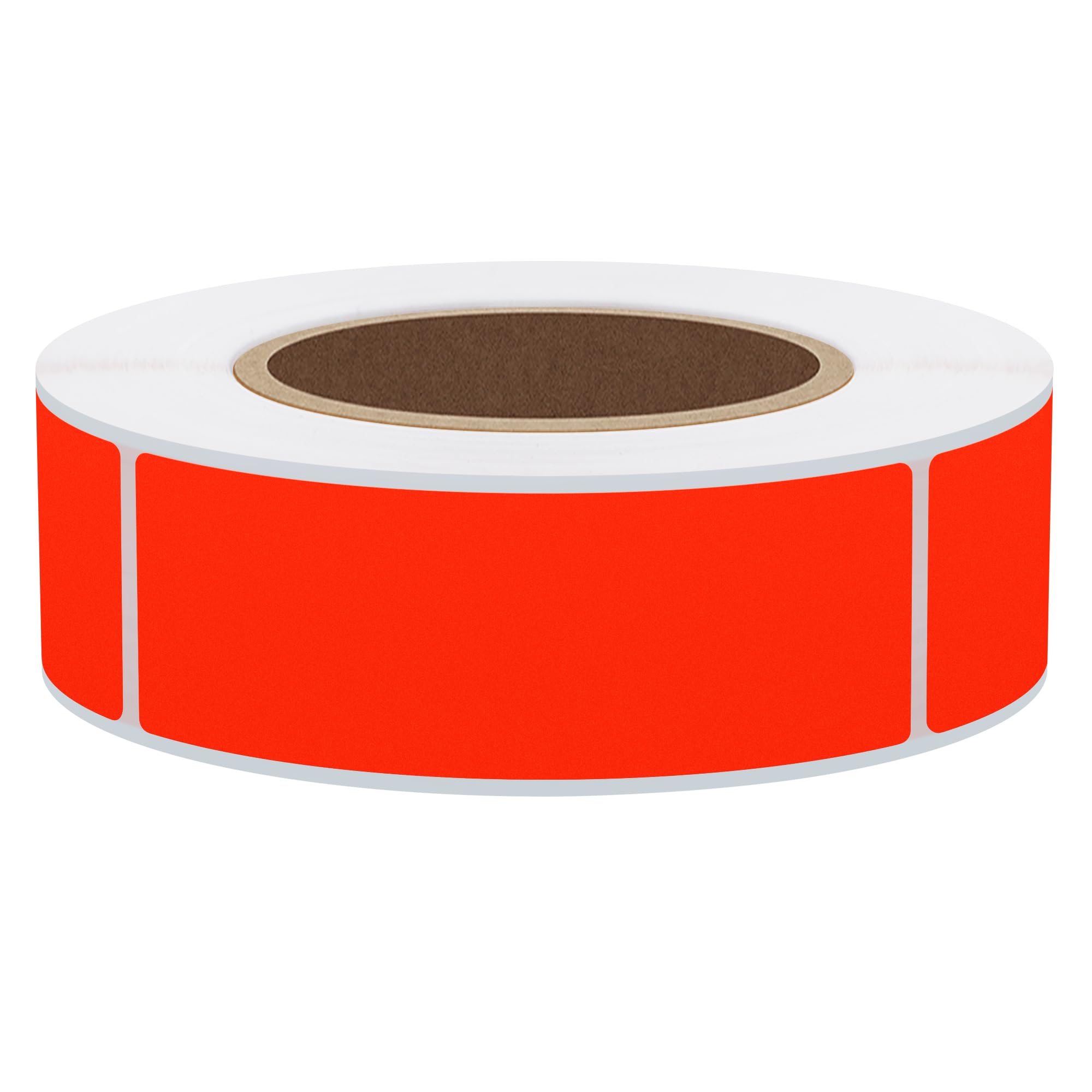 Hybsk 1x3 Inch Color-Code Labels Sticker Rectangle 500 Labels Per Roll (Fluorescent Red)