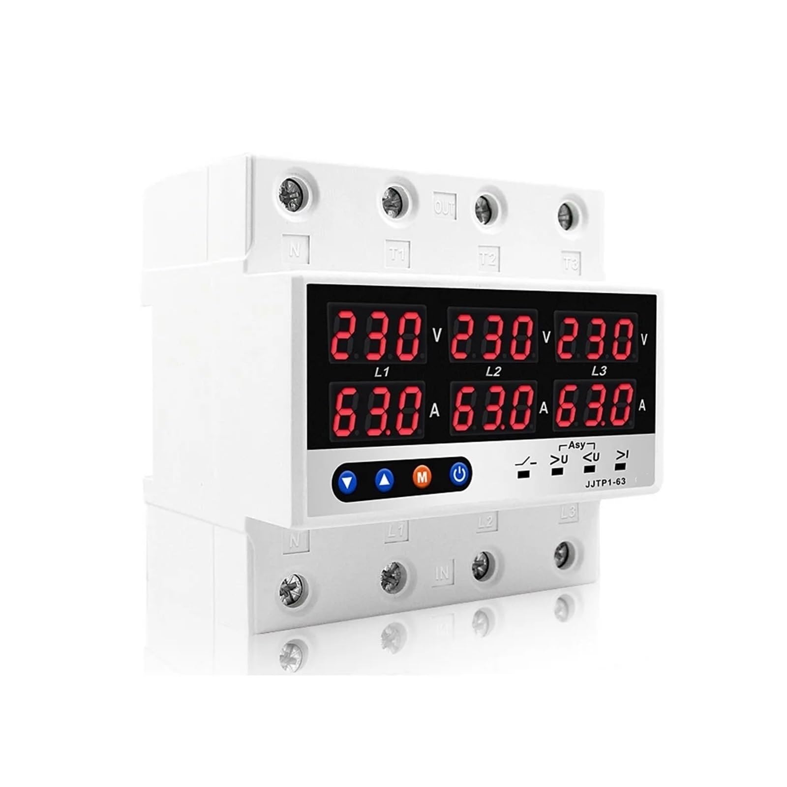 3 relè di tensione e corrente trifase 1 pz(63A With N 3X230V)