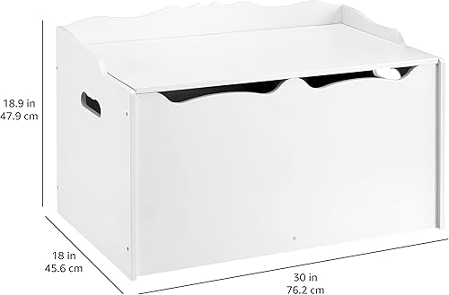 Miniatura 15 de Amazon Basics - Caja de juguetes de madera, color gris Gris,Rosa,Blanco,https://www.amazon.com/dp/undefined