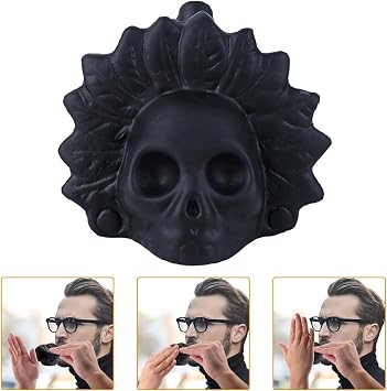 Aztec Death Whistle, Aztec Screaming War Whistle, Loudest Authentic Human Sounding Screams, Aztec War Whistle with Drawstring Pouch for Halloween Dead Celebration Gift