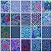 Classics Plus Royal 10 Inch Charm Pack (42 Pieces) by Kaffe Fassett Collective for FreeSpirit (FB610GP.Royal)