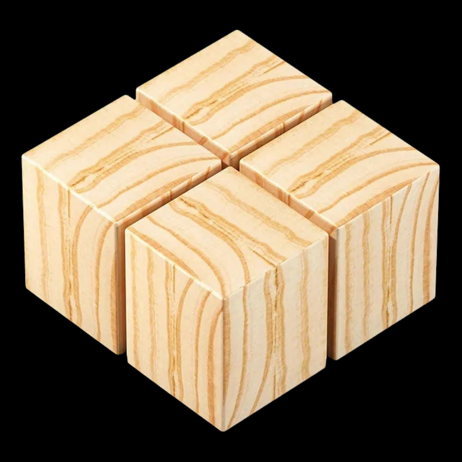 4 Piezas Elevadores de Muebles de Madera,Maciza Elevadores de Mesa y Silla Altura,Elevadores de Muebles Cuadrados Maciza,Agrega 3-20 cm de Altura,para Cama,sofá,sillón,Armario