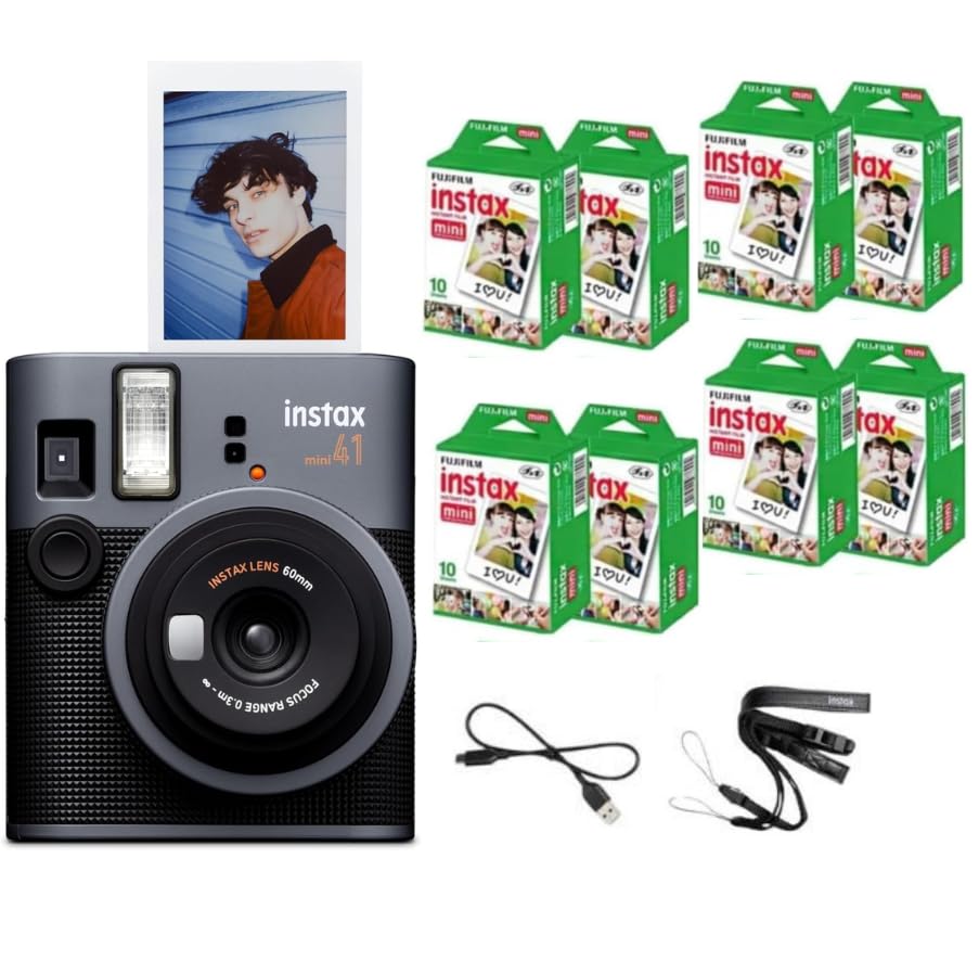 Image of Fujifilm Instax Mini 41 Instant Film Camera (Camera + Extra Film (80 Exposures))