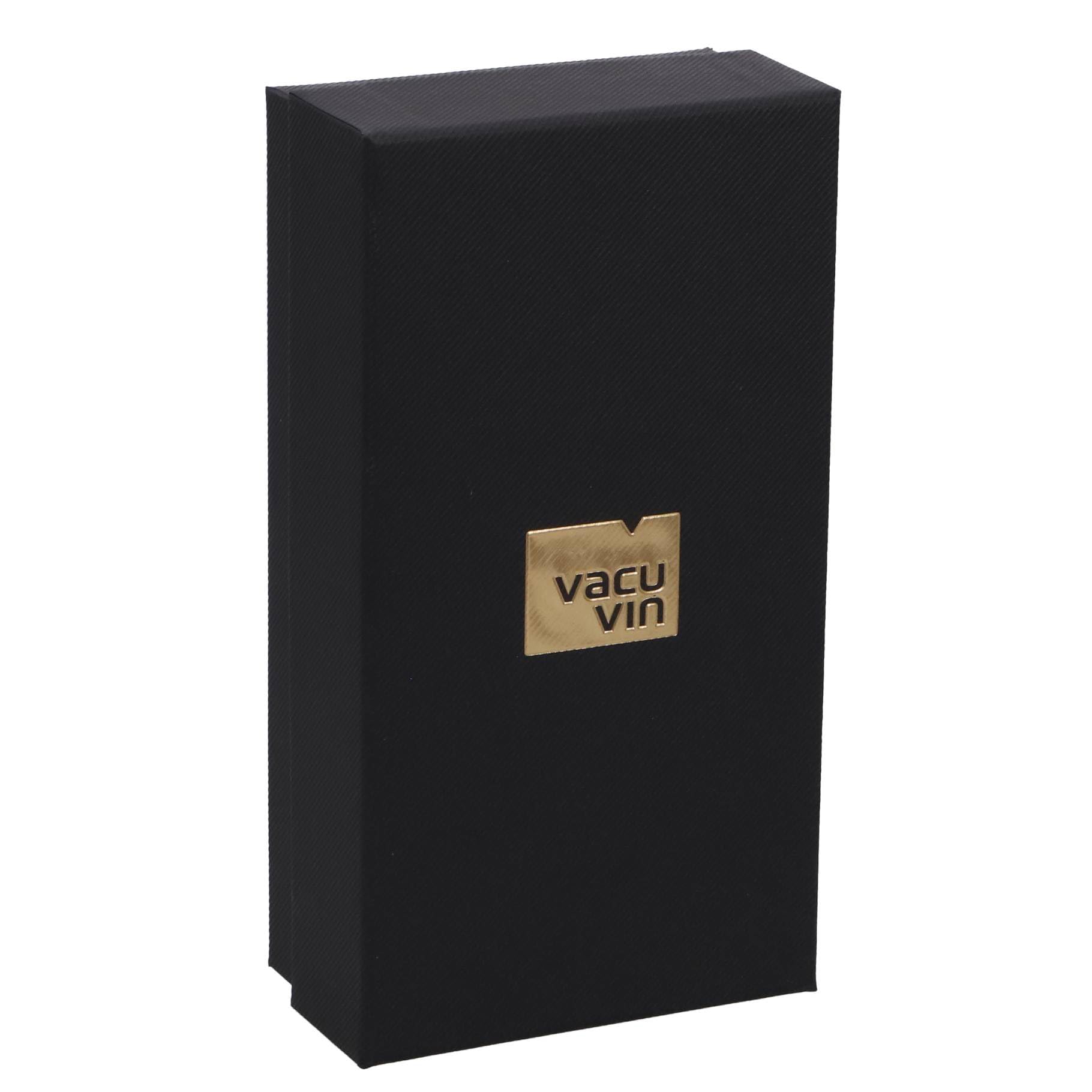 Vacu Vin Elektrischer Weinsaver - mit 2 Stopfen, wiederaufladbarer Vakuumverschluss, ideal zum Konservieren von bis zu 40 Flaschen, perfekt für Zuhause, Küche und jede Gelegenheit, inkl. Geschenkbox